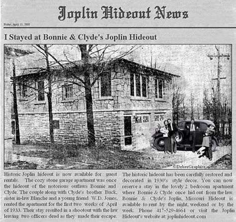 Joplin Hideout Bonnie and Clyde