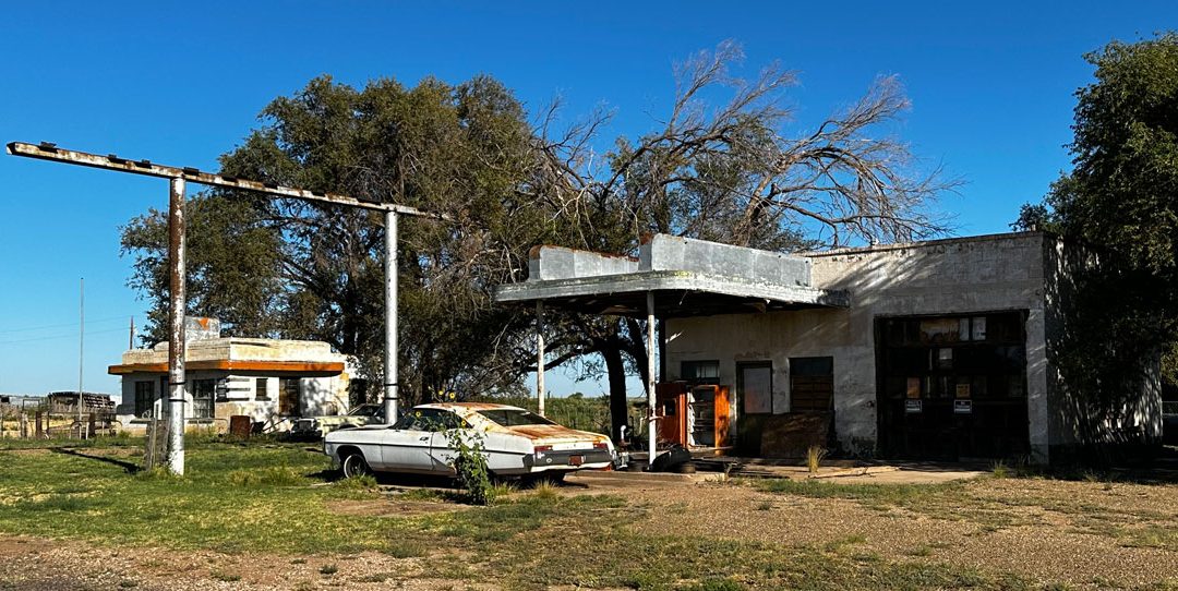 La Ruta 66 en Glenrio ( Texas / Nuevo México ) – Km 1.959
