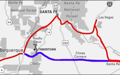 NUEVO MEXICO (4): El triángulo de Santa Rosa, Santa Fe y Albuquerque. Alineaciones Pre y Post 1937